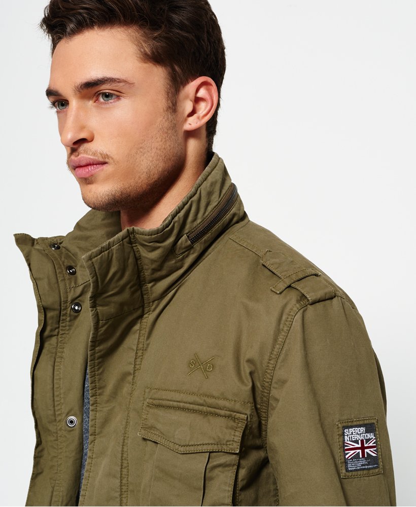 Mens - Rookie Military Jacket in Duty Green | Superdry