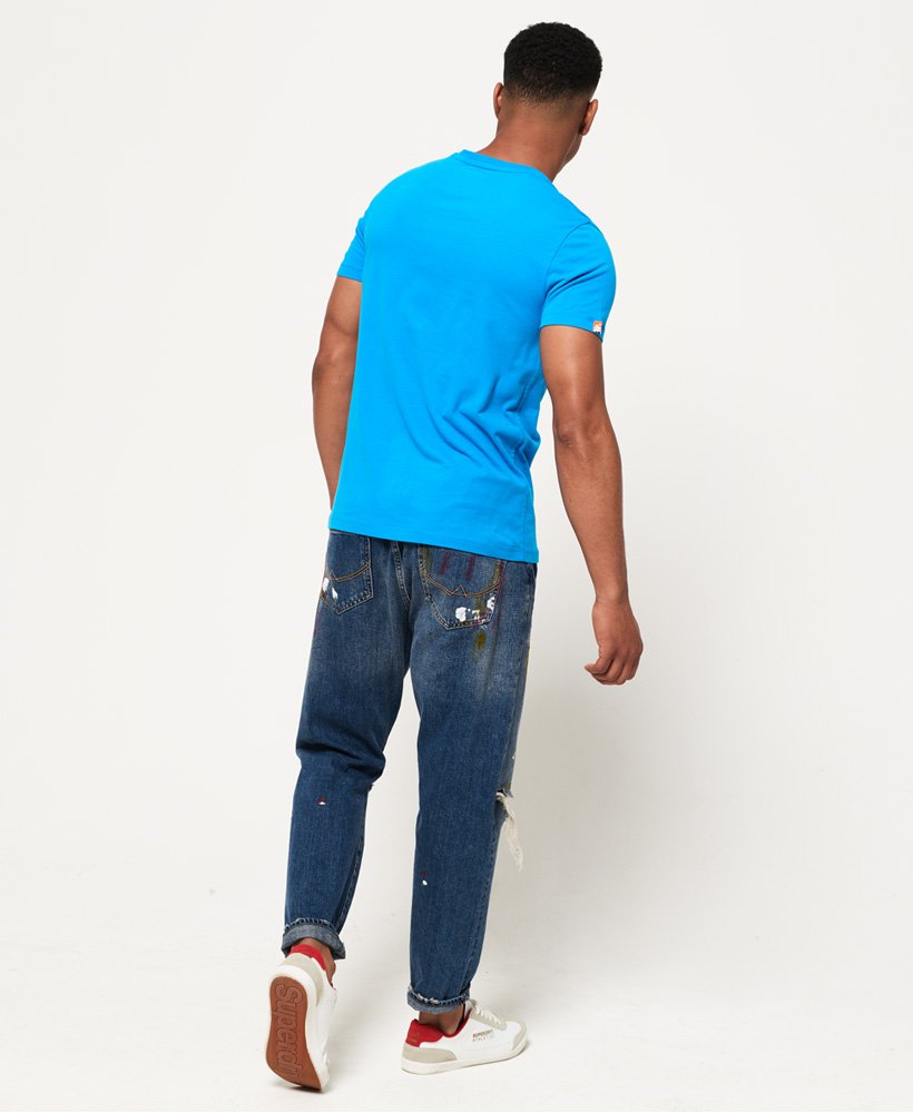 Mens - Orange Label Vintage Embroidery T-shirt in Atol Mid Blue | Superdry