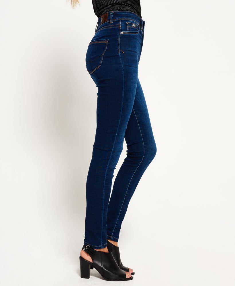Womens - Sophia High Waist Super Skinny Jeans in Blue | Superdry UK
