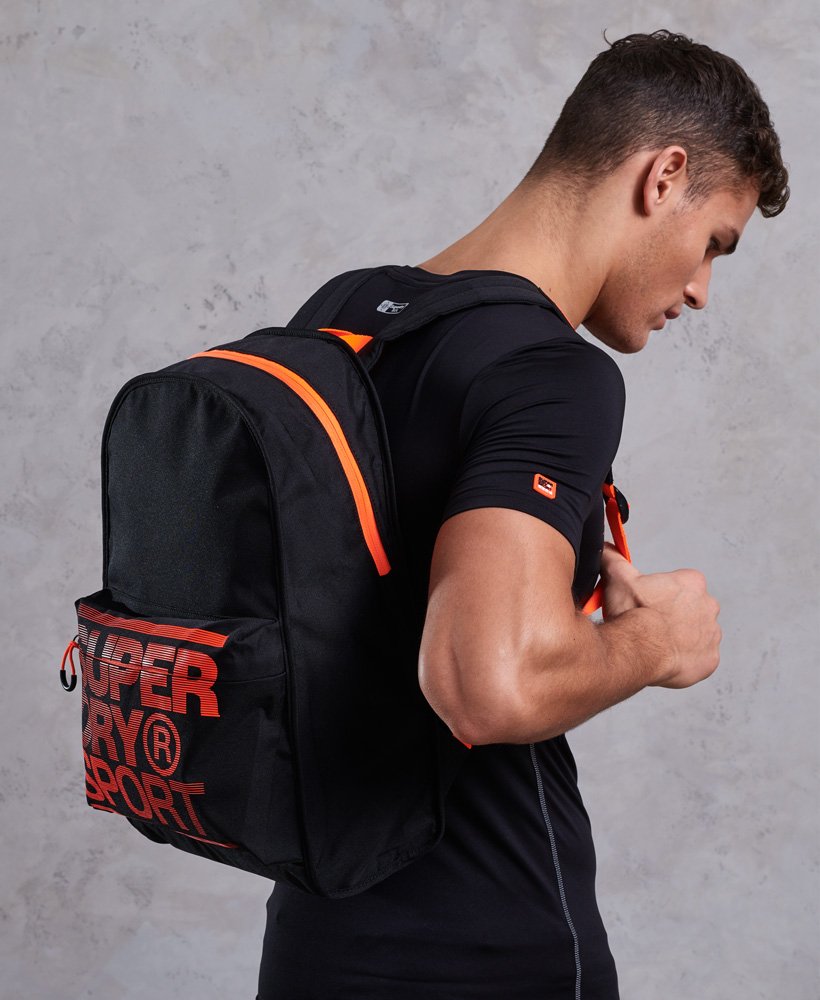 SuperDry Unisex Sport Rucksack Backpack Bag Black 