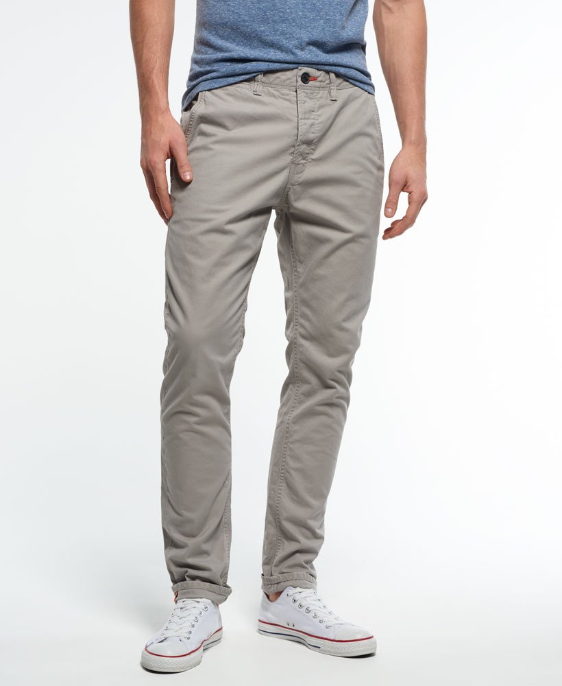 Mens - Rookie Chino Trousers in Oyster Grey | Superdry