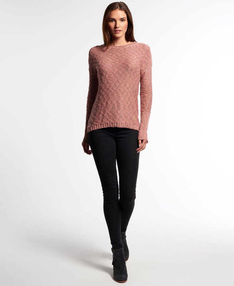 Womens - Super Icarus Knit Jumper in Pink | Superdry