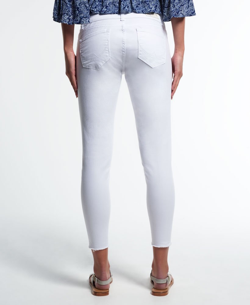 Womens - Leila Skinny Cropped Jeans in White | Superdry