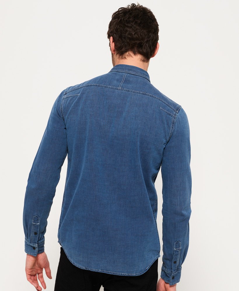 Mens - Dragway Denim Shirt in Blue | Superdry