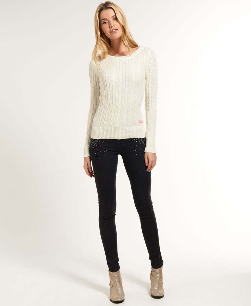 Superdry Croyde Cable Crew Neck Jumper - Women's Womens Sweaters