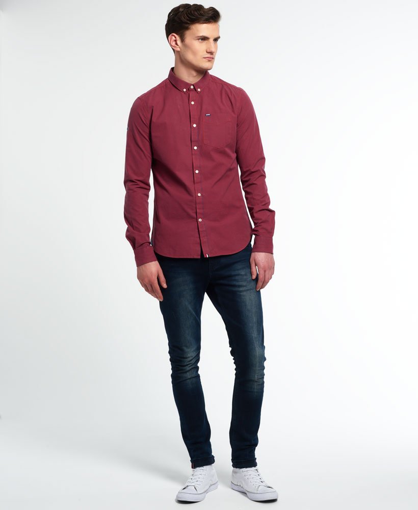 Mens London Button Down Shirt in Watford Red Gingham Superdry