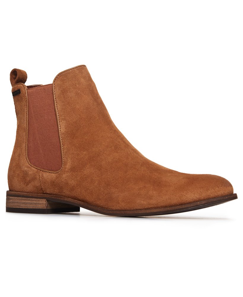 Millie Suede Chelsea Boots in Rust Tan 