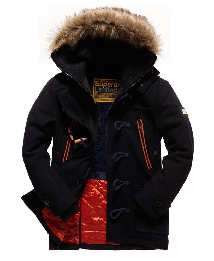 Mens Guardsman Duffle Jacket in Midnight Marl Superdry