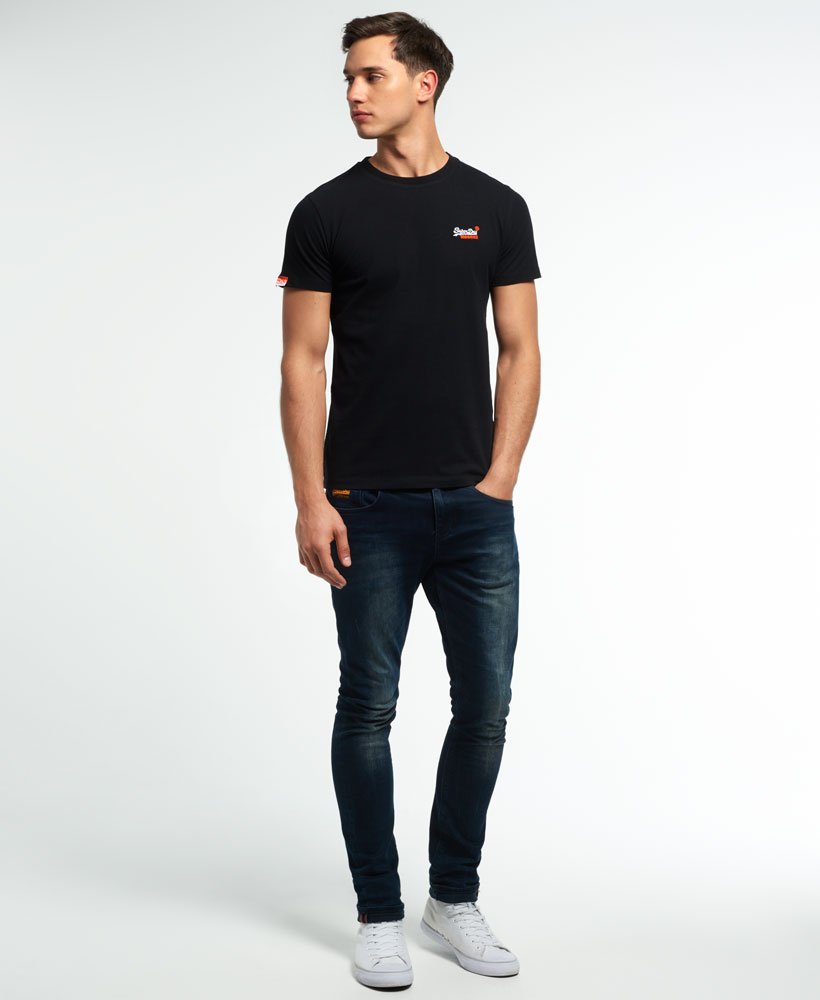Mens - Vintage Embroidery T-shirt in Black | Superdry