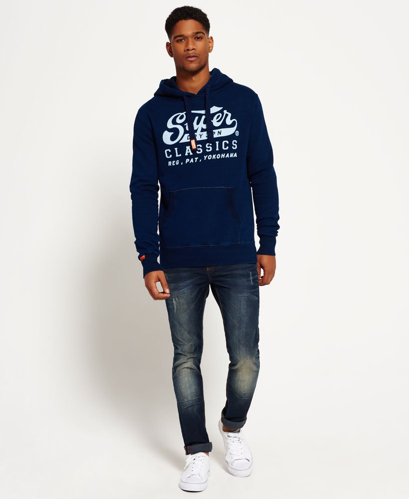 Real Indigo Hoodie in Raw Indigo | Superdry