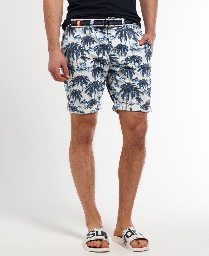 Men's - International Shorts in Blue Palm Print | Superdry UK