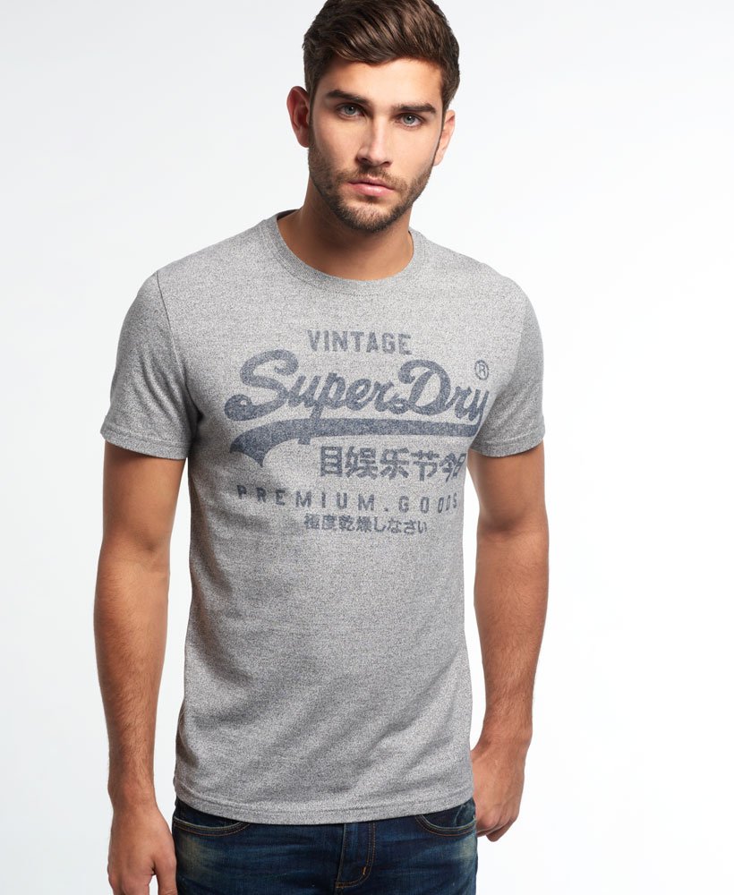 Mens - Premium Goods T-shirt in Light Grey | Superdry UK