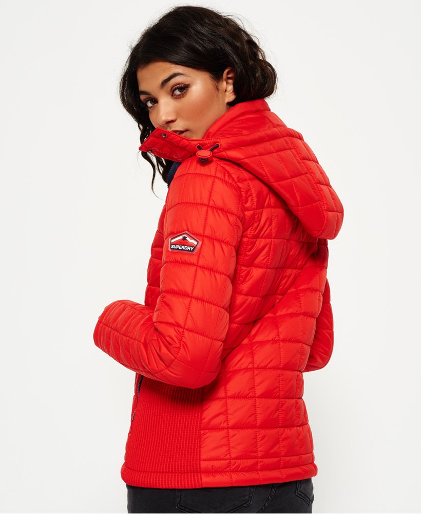 hooded box quilt fuji jacket
