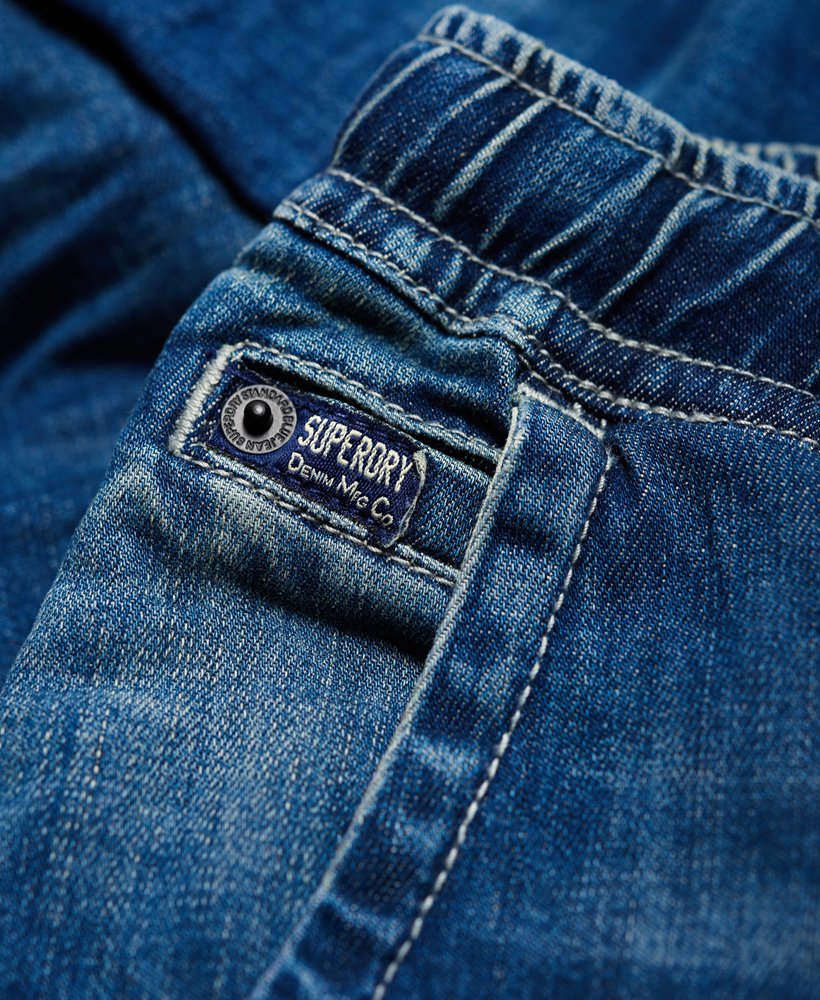 Mens - Drawstring Jeans in Longshore Blue | Superdry UK