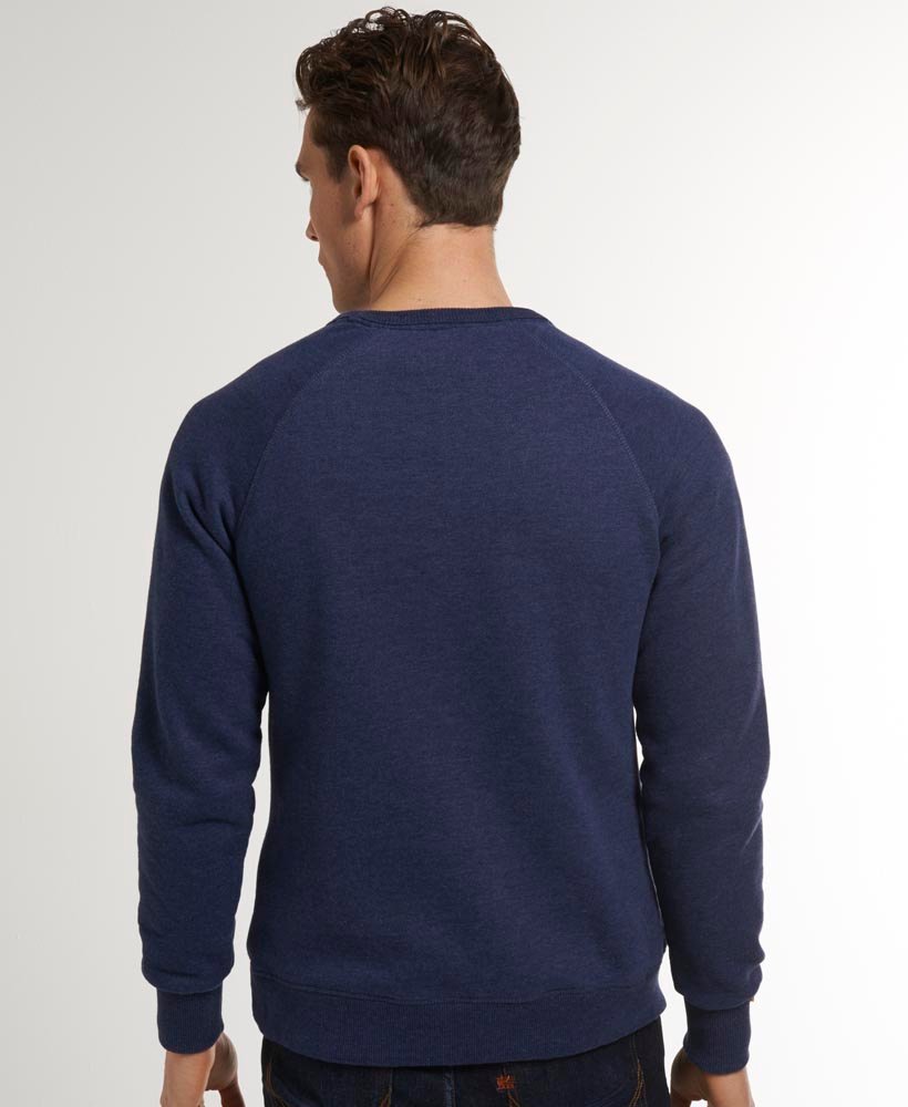 Mens - Vintage Logo Jumper in Princeton Blue Marl | Superdry