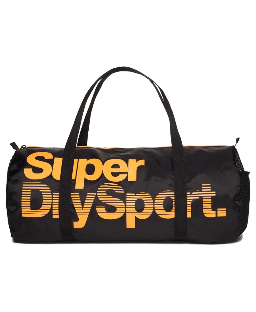 Mens - Super Sport Gym Barrel Bag in Black | Superdry