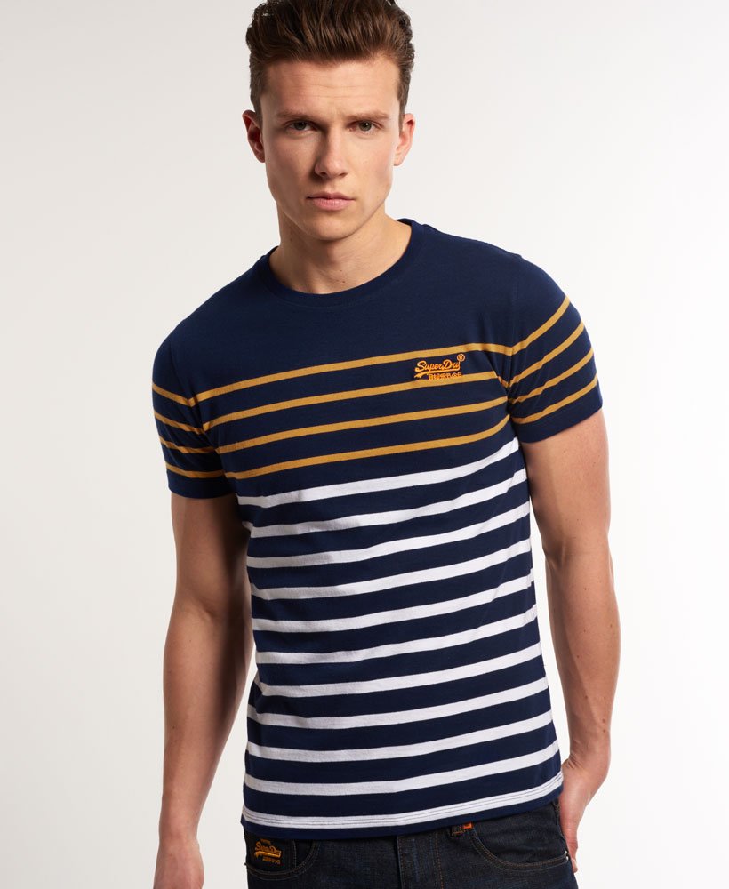 Mens - Chest Band T-shirt in Navy | Superdry