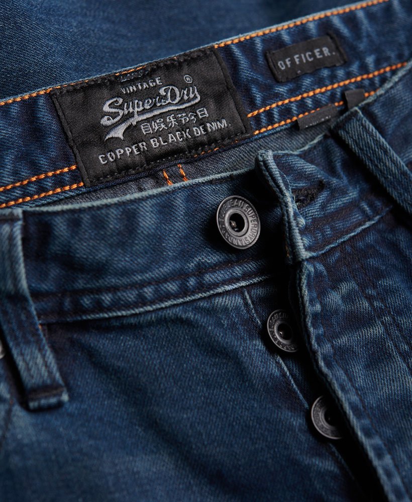 Mens - Officer Jeans in Blue Ink Used | Superdry UK