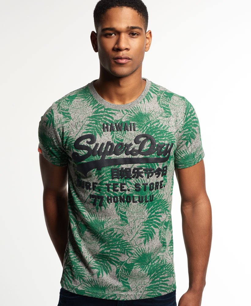 Mens - Shirt Shop Surf T-shirt in Light Grey | Superdry UK
