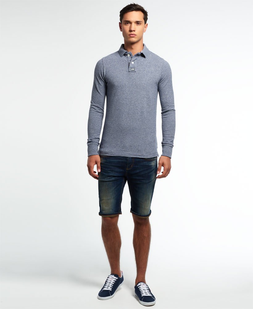 superdry long sleeve polo shirt