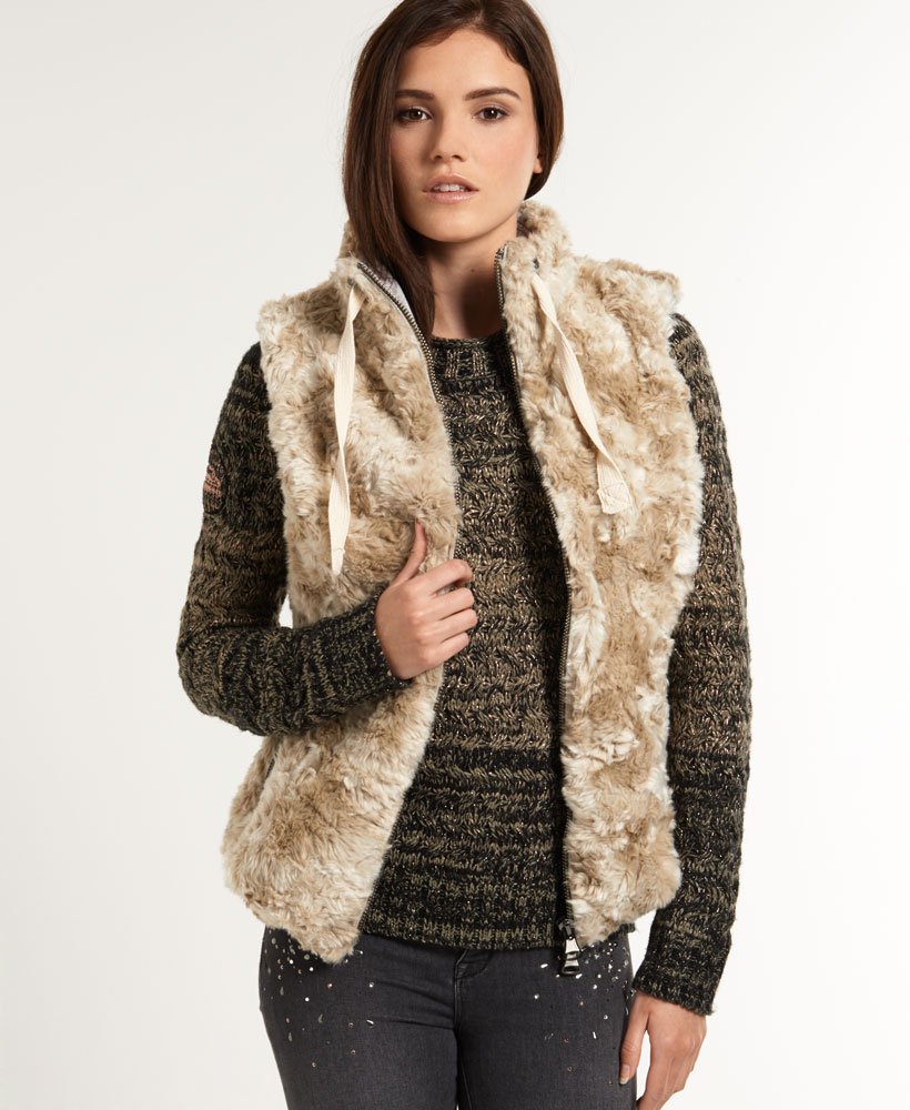 Faux fur gilet womens Clearance