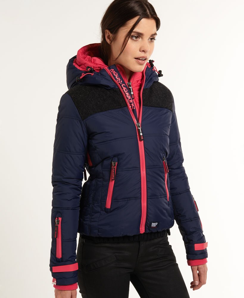 Womens - Polar Elements Jacket in Navy/fuchsia | Superdry UK