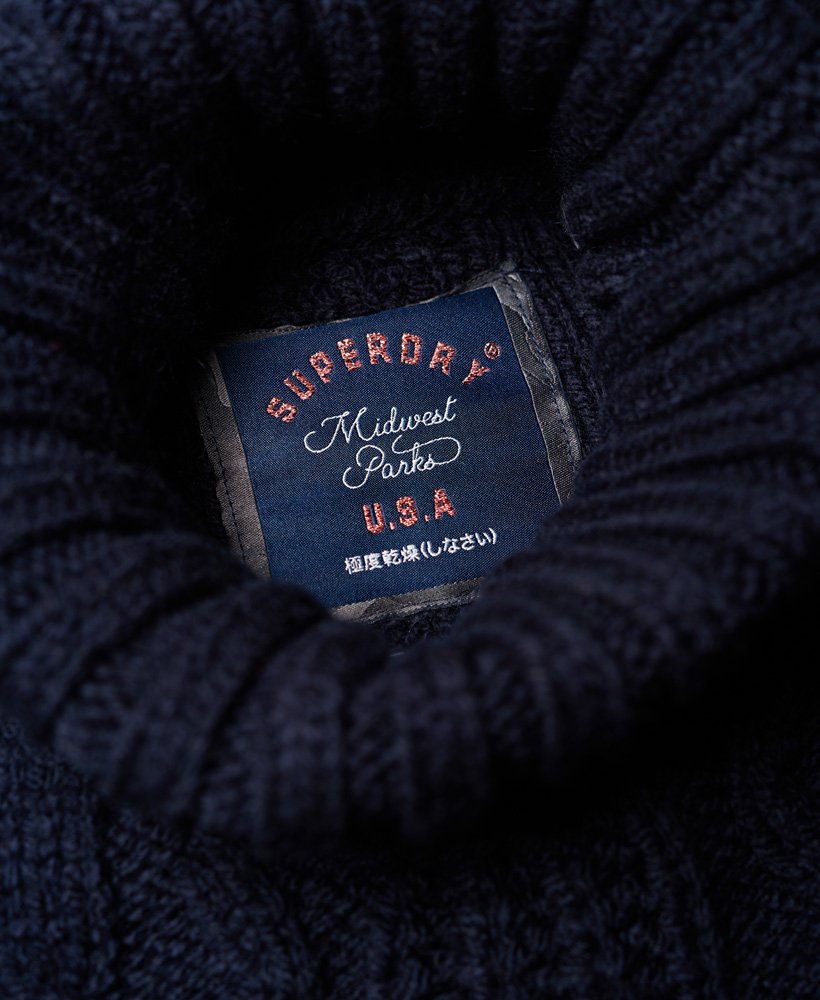Womens - Esmay Cable Knit Jumper in Navy | Superdry UK