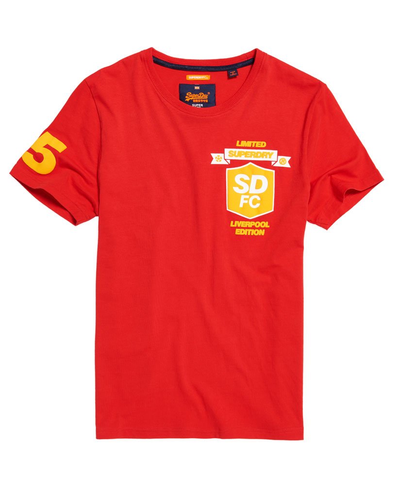 Mens - Limited Edition Modern Football T-shirt in Kick Off Red | Superdry