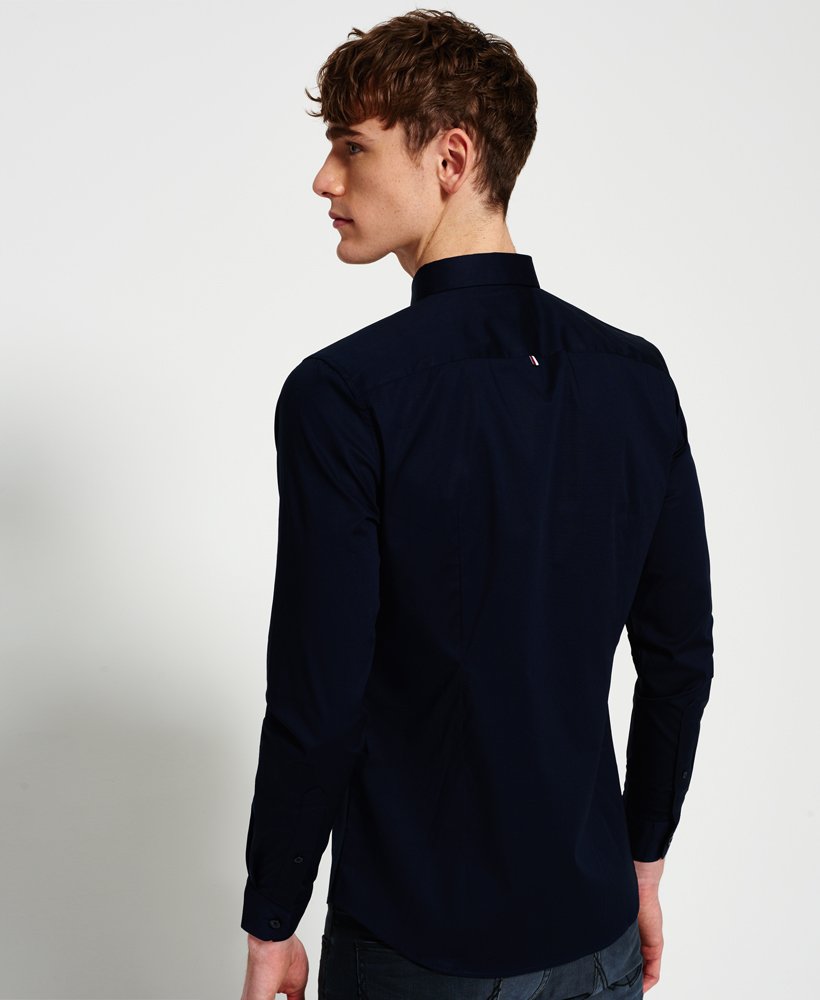 Men's - Tailored Slim Fit Shirt in Navy | Superdry UK