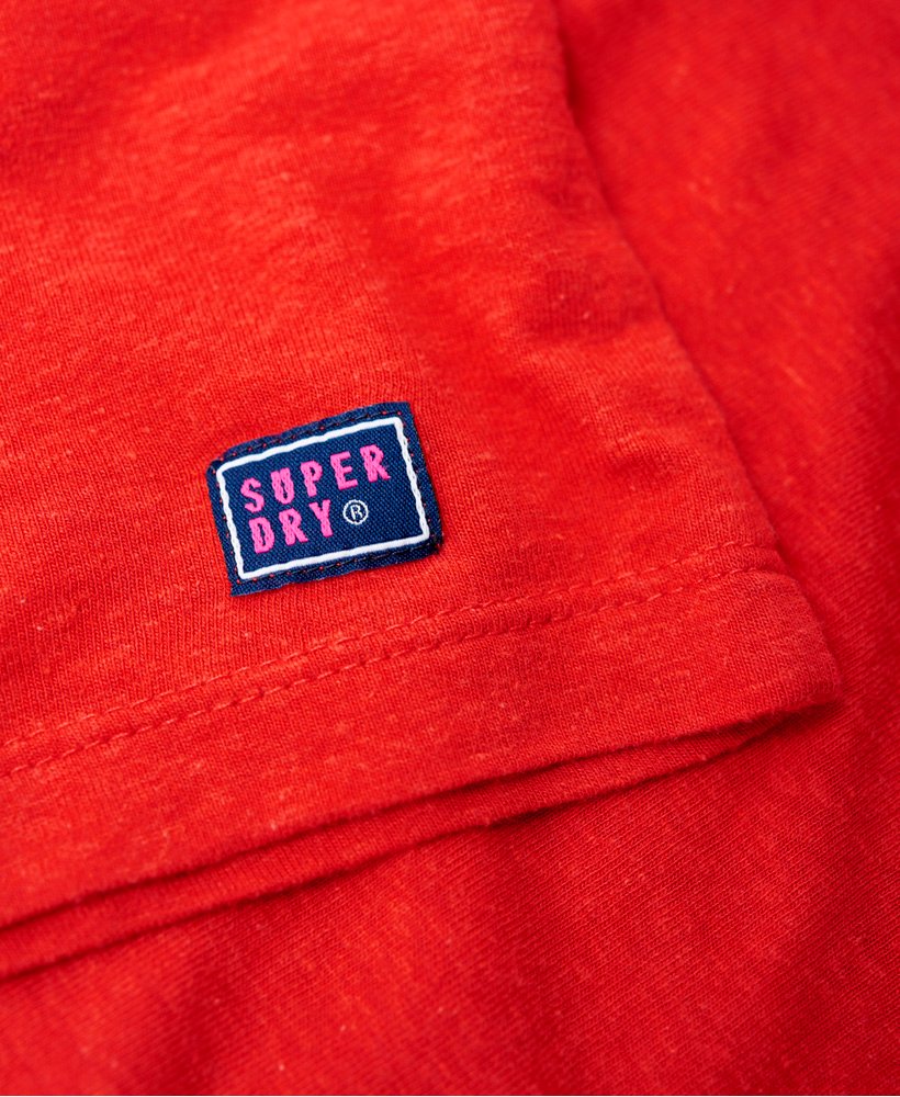 Womens - Essential Mesh Raglan T-Shirt in Red | Superdry