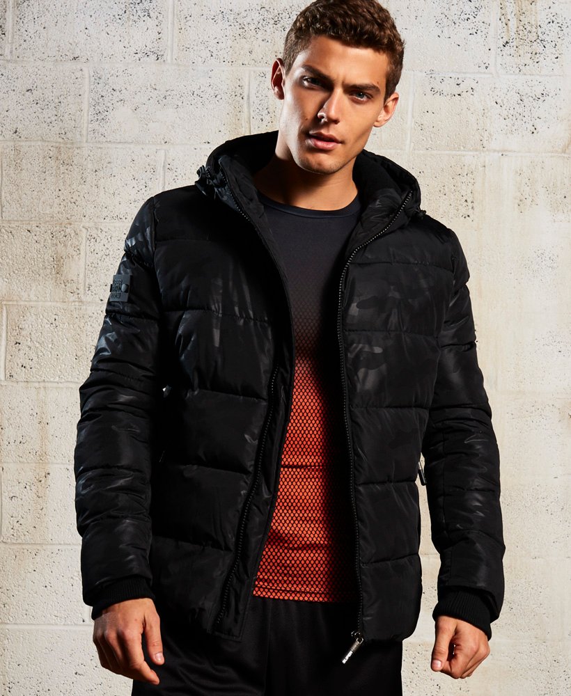 Doudoune Superdry Sports Puffer 02a - Noir - Veste Chaude Et Légère Pour Sport Et Quotidien