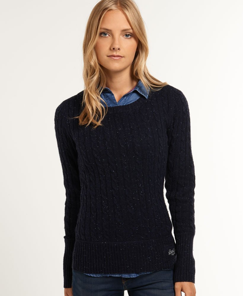 Superdry Croyde Cable Crew Women S Womens Sweaters