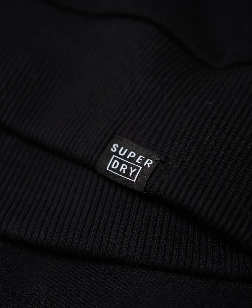 Womens - Applique Raglan Crew Sweatshirt in Black Emboss | Superdry