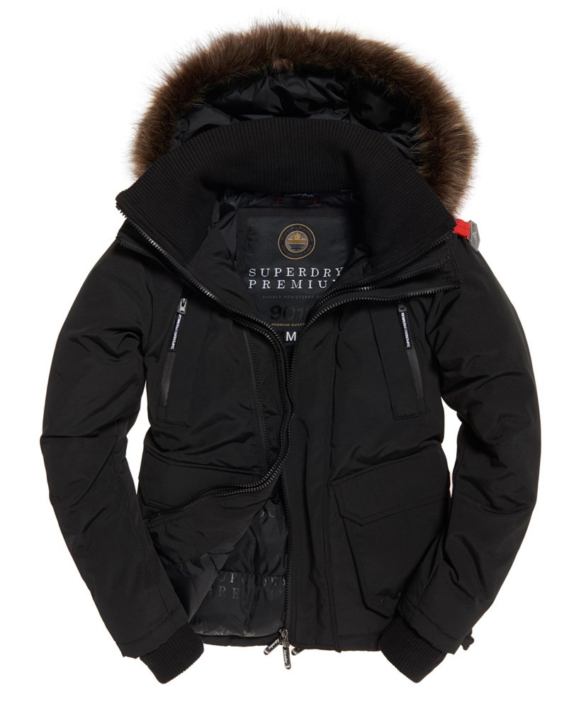 Men's - Premium Ultimate Down Jacket in Black | Superdry IE