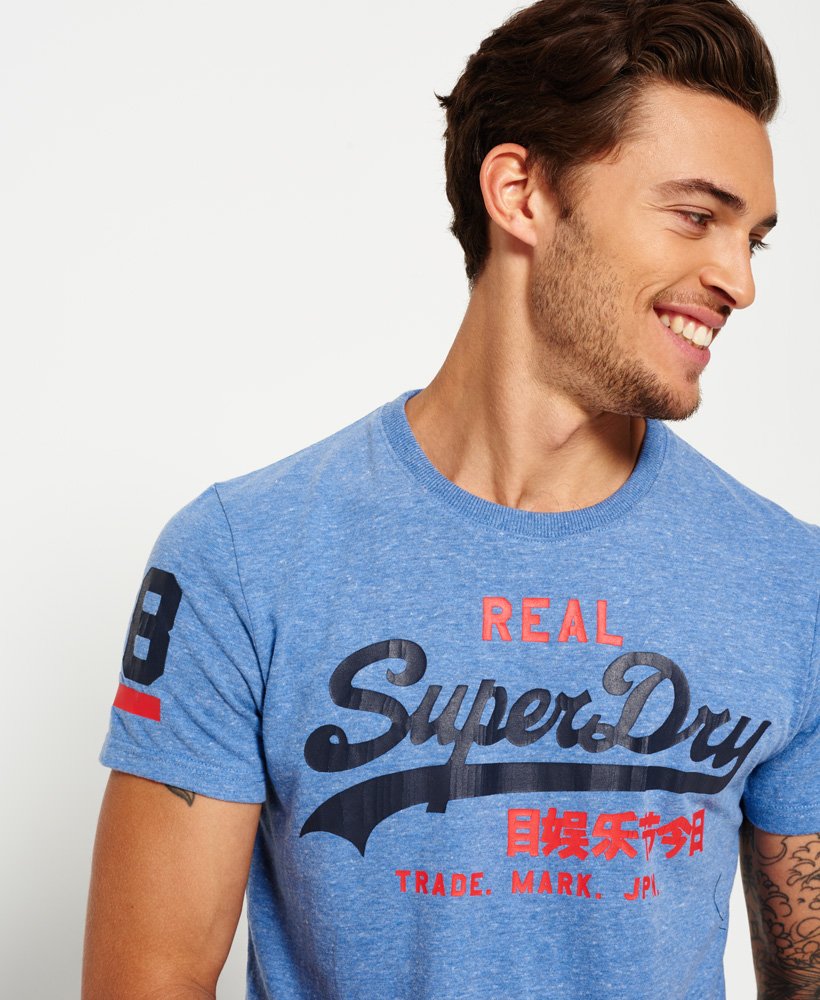 Men's Vintage Logo Duo T-Shirt in Blue | Superdry US