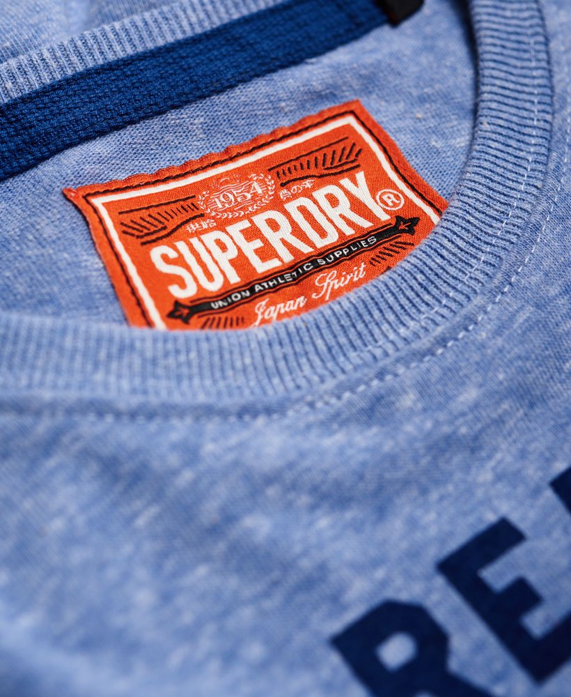 US Logo in T-shirt | Blue Heather Superdry Men\'s Vintage