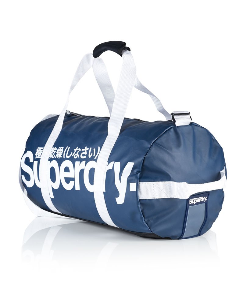 Womens - Tarp Barrel Bag in Navy/white | Superdry