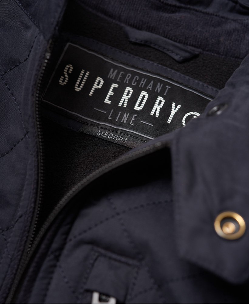 Men's - City Microfibre Quilted Jacket in Ink | Superdry UK