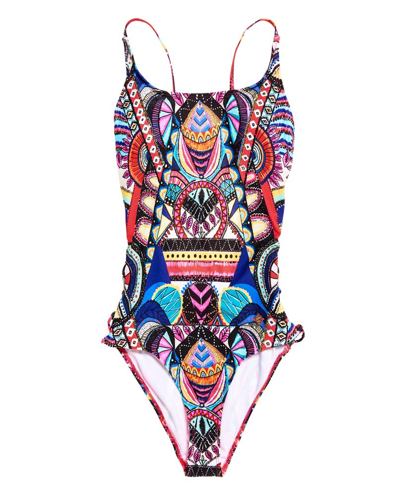 superdry neon tribal swimsuit