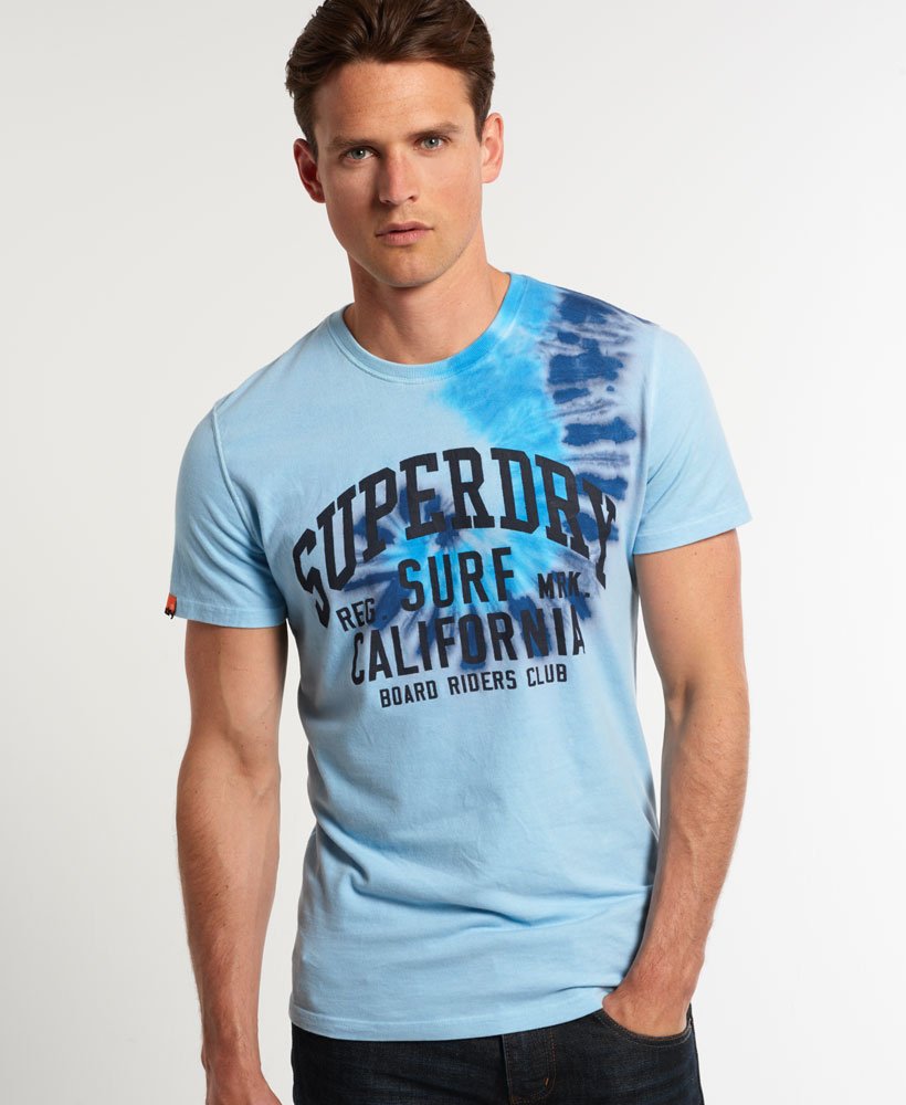 Mens - Tie Dye Cape T-shirt in Light Blue | Superdry