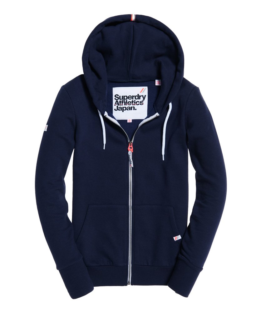 Womens - LA Athletic Zip hoodie in American Navy | Superdry