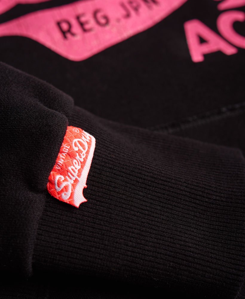 Womens - Lucky Aces Hoodie in Black | Superdry