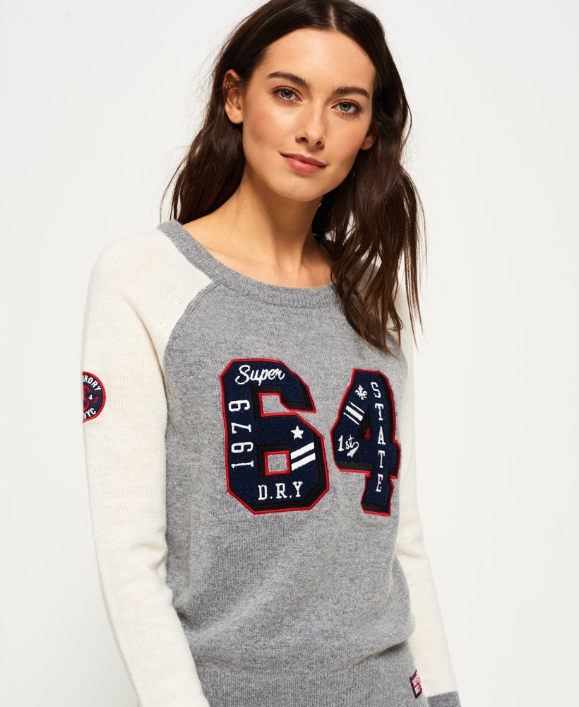 Superdry Team SD Varsity Knit Jumper for Womens