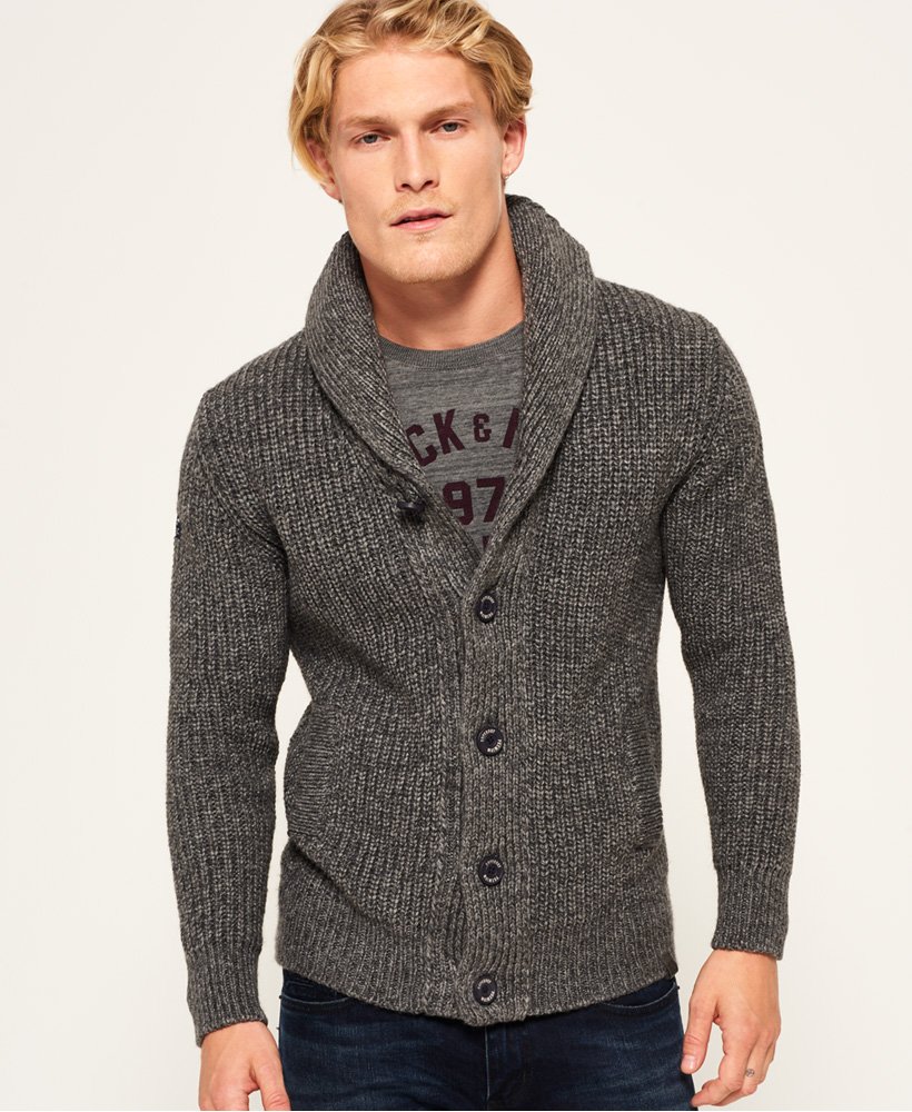 Grey shawl outlet cardigan