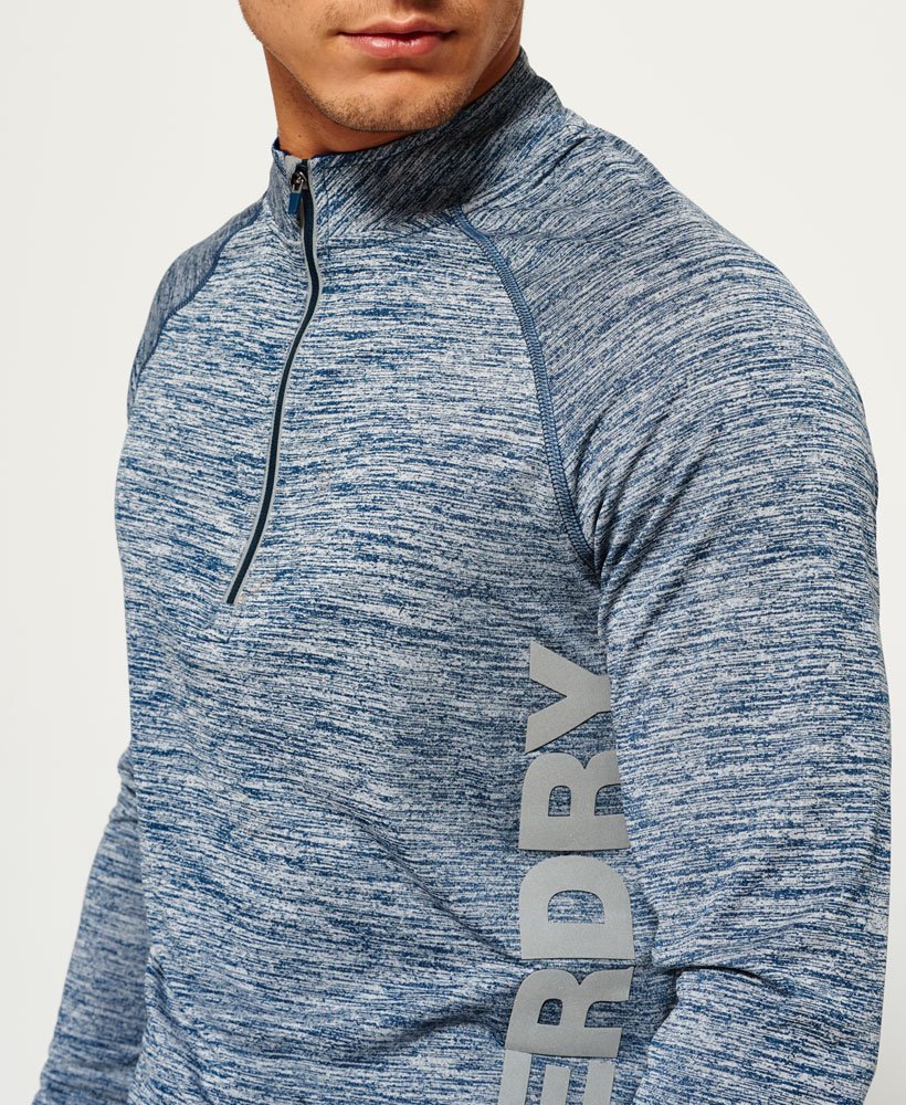 Superdry Sports Active Zip Henley Top Men's Tops