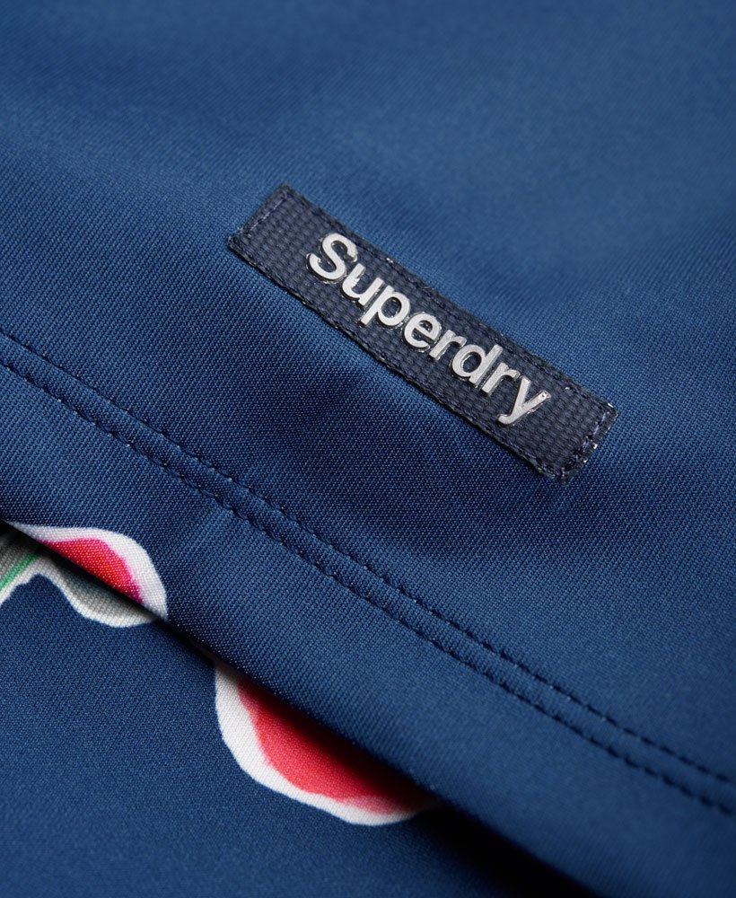 Womens - Premium Scuba Dress in Watercolour Collage Navy | Superdry UK