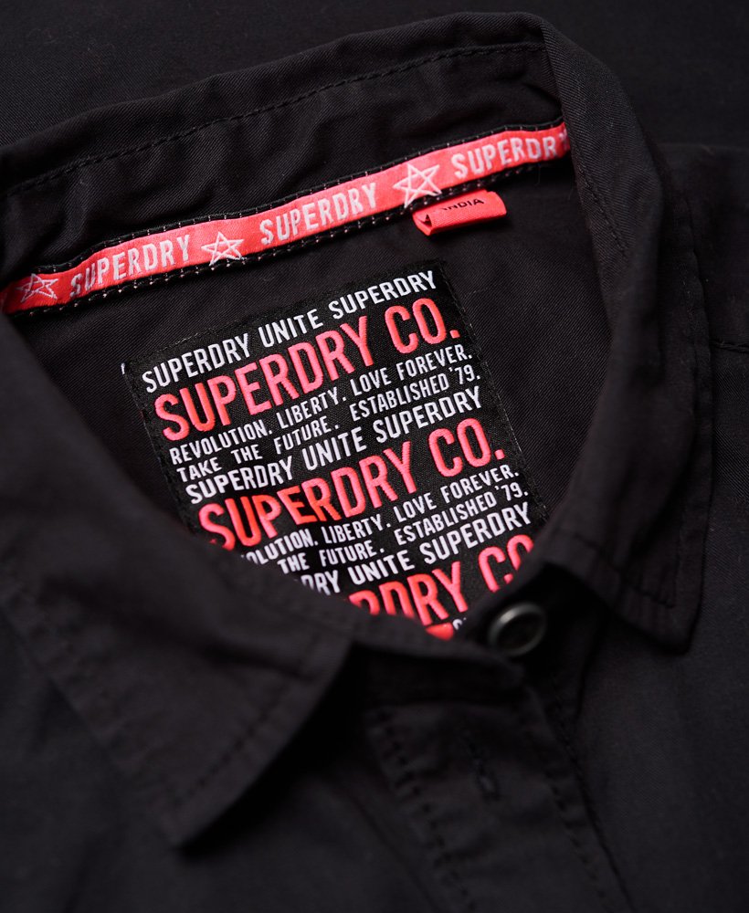 Womens Military Shirt in Black Superdry