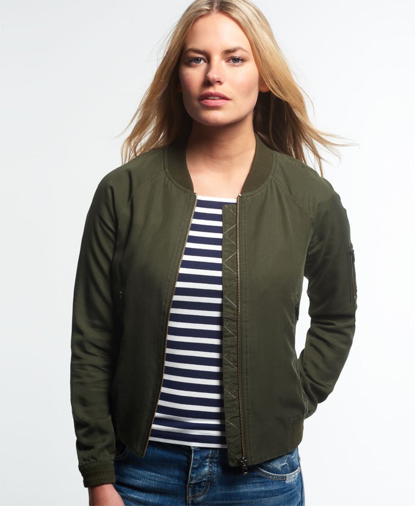 Womens - Lillie Bomber Jacket in Green | Superdry