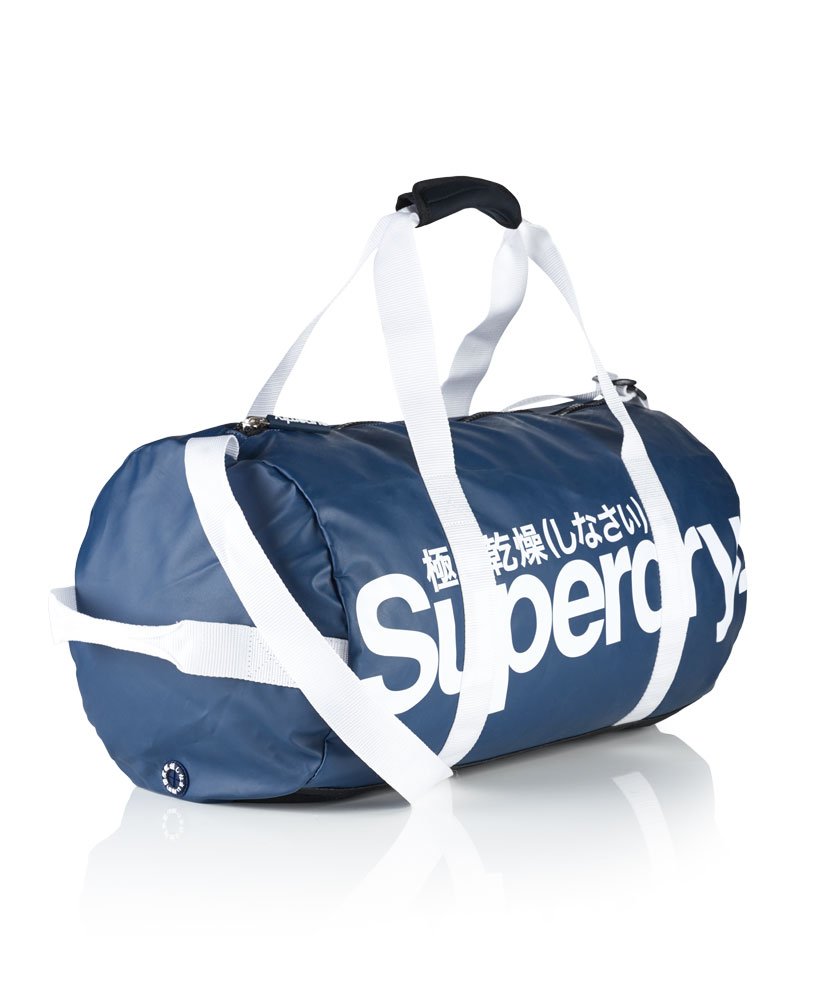 Womens - Tarp Barrel Bag in Navy/white | Superdry