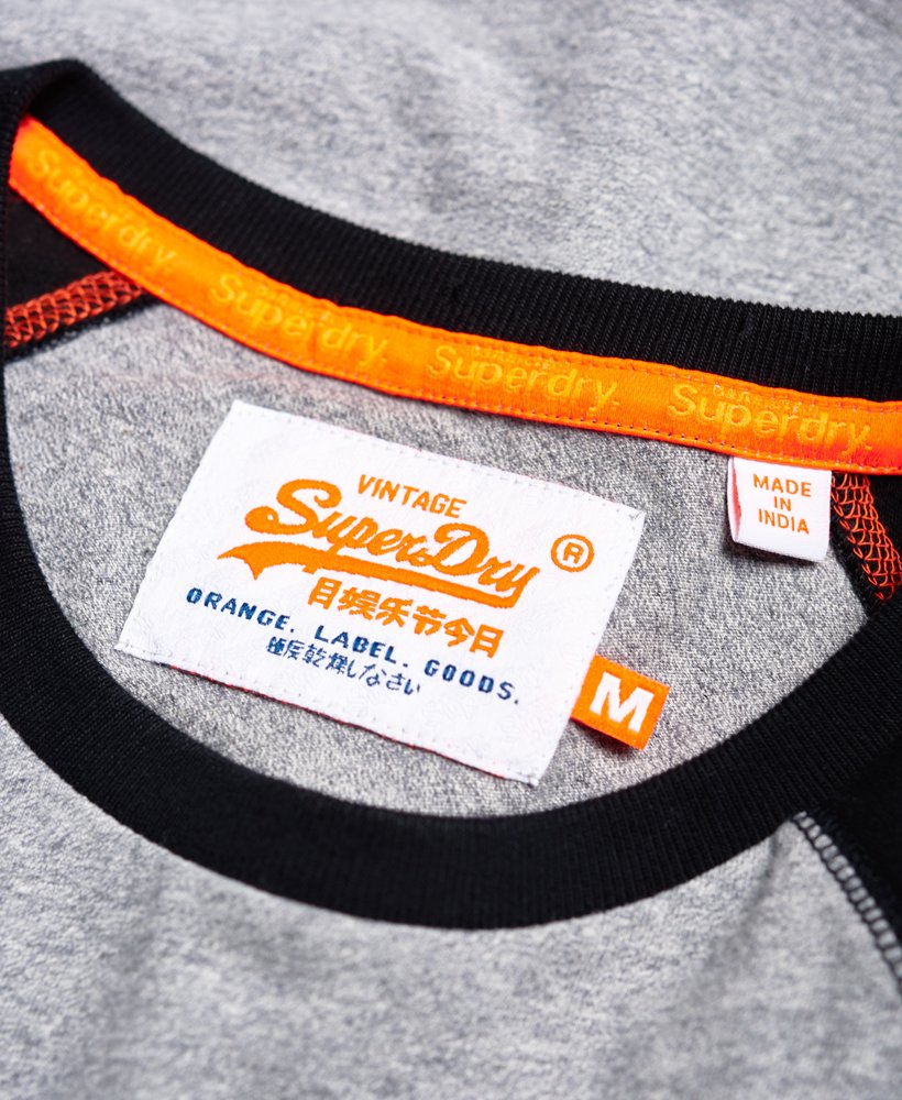 Superdry Orange Label Grit Baseball T-shirt - Men's Tops